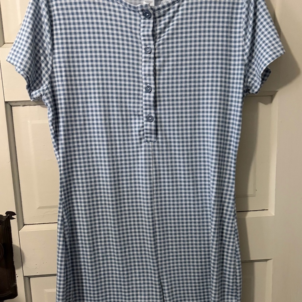 Blue Gingham Jumpsuit